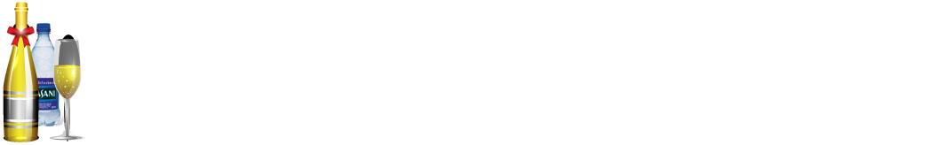 Water, Champagne or Cider in every vechicle